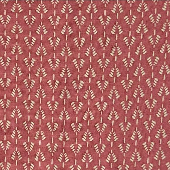 Loft Women's Mixed Media Rust Print V-neck 3/4 Length Sleeve Pullover Top - Picture 10 of 14